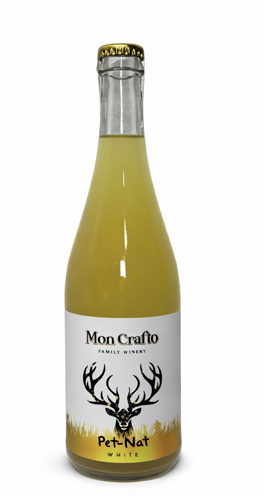 Вино біле ігристе  біле Pet-Nat виноробні Mon Crafto