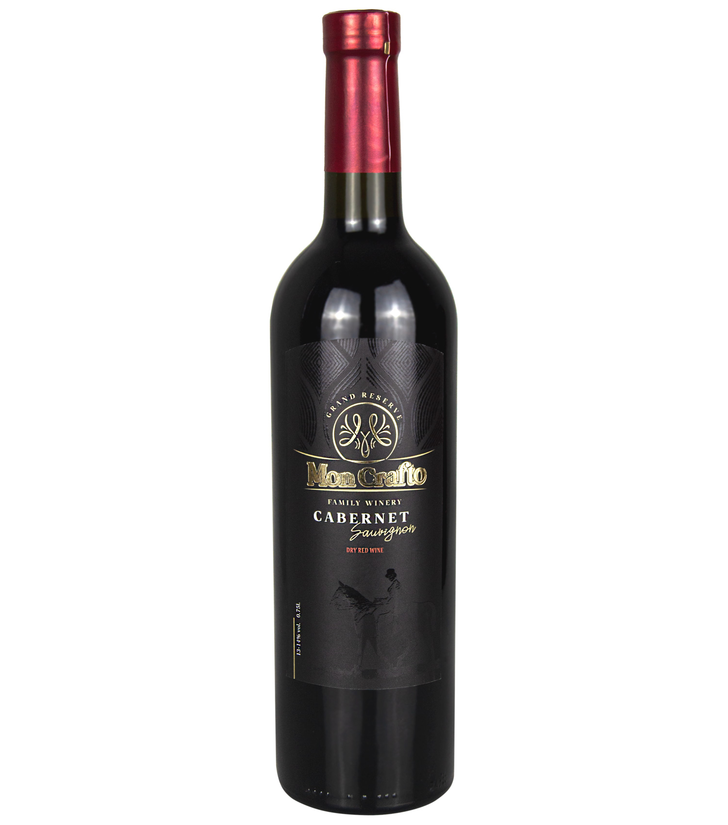 Вино сухе витримане червоне Cabernet Sauvignon від виноробні Mon Crafto